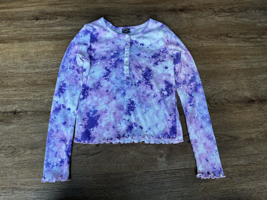 #124 EUC Art Class Henley Long Sleeve Purple Shirt Girls Size L 10/12 (2 of 2)