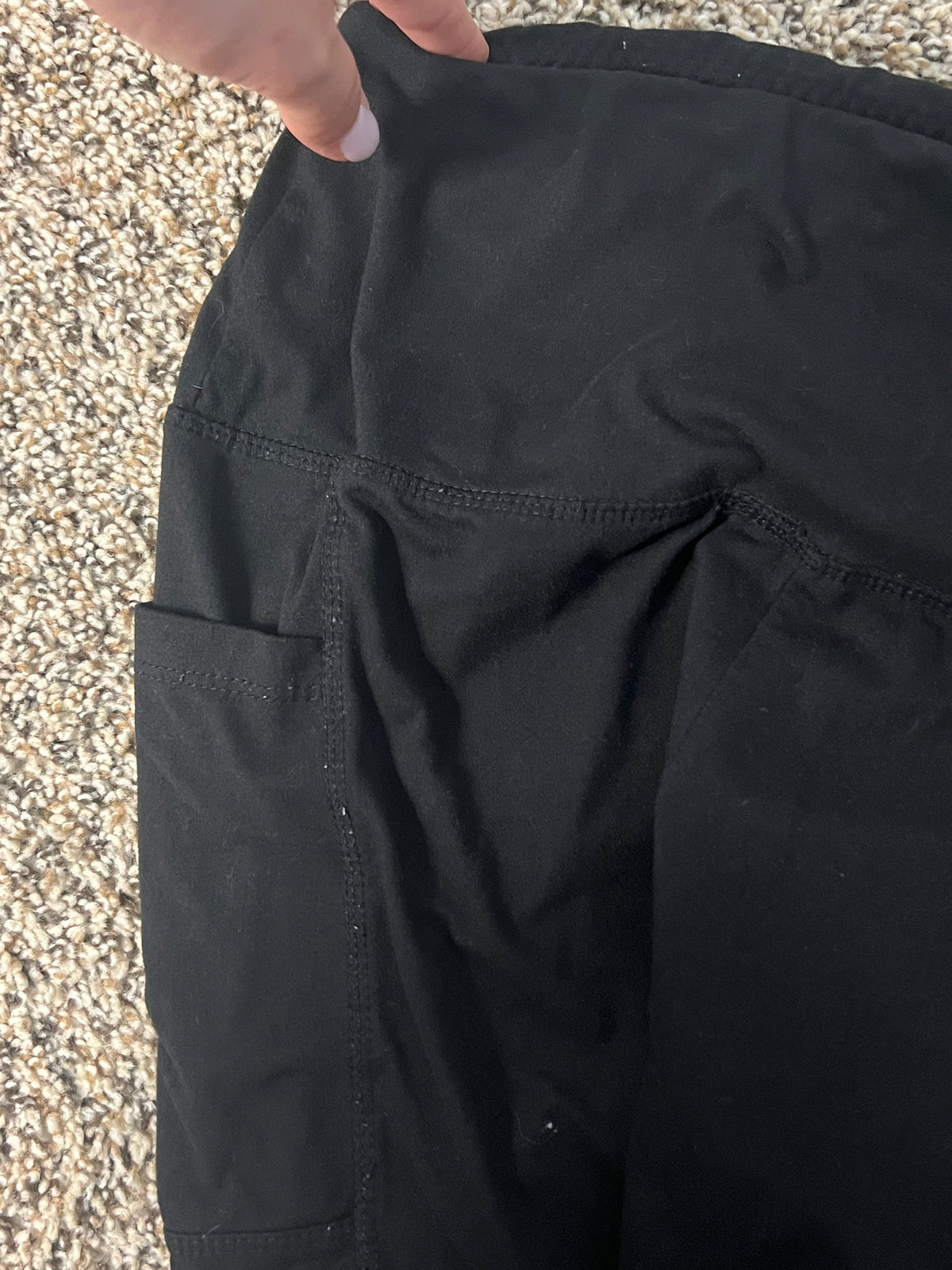 Seller #184 Women’s SM/M set of soft black leggings one with side pocket