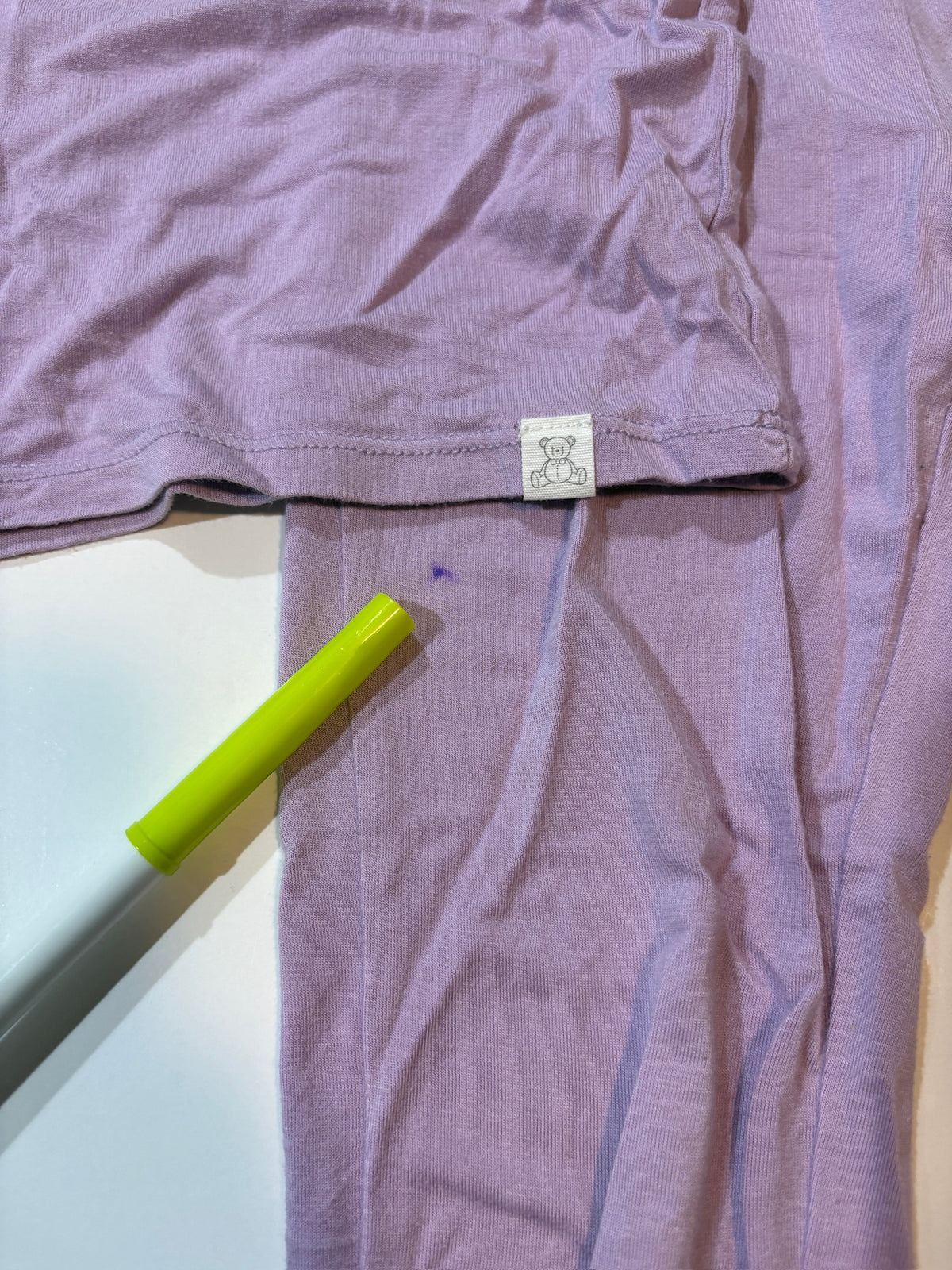 Seller #105 - Girls 3T Little Snuggles Purple Bamboo Pajamas GUC - see photos