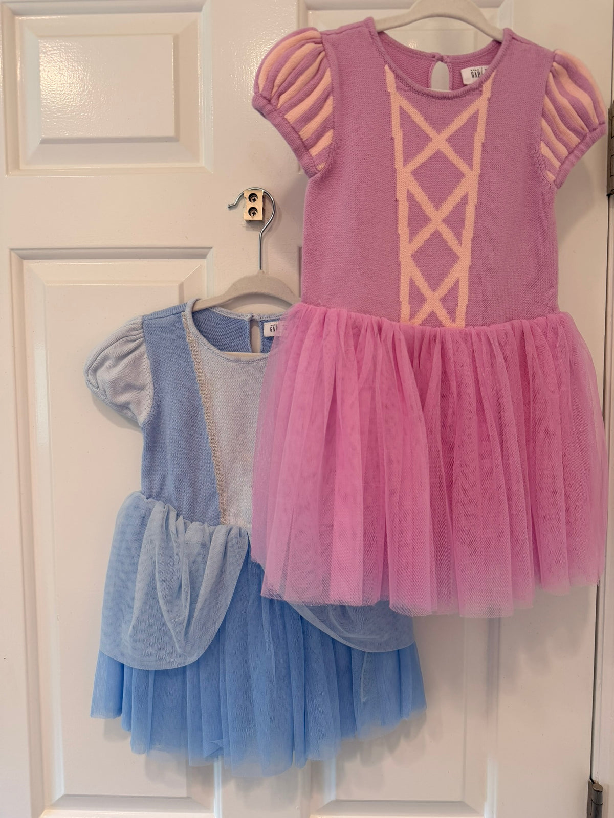 #85 Baby Gap x Disney Rapunzel & Cinderella Tutu Sweater Dresses, Girls 2T
