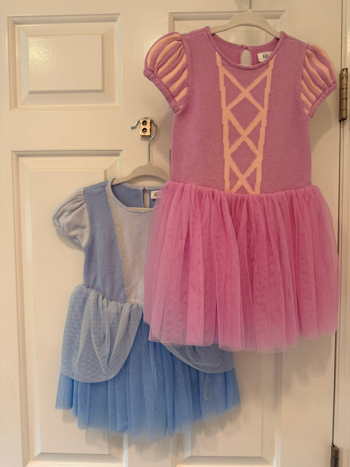 #85 Baby Gap x Disney Rapunzel & Cinderella Tutu Sweater Dresses, Girls 2T