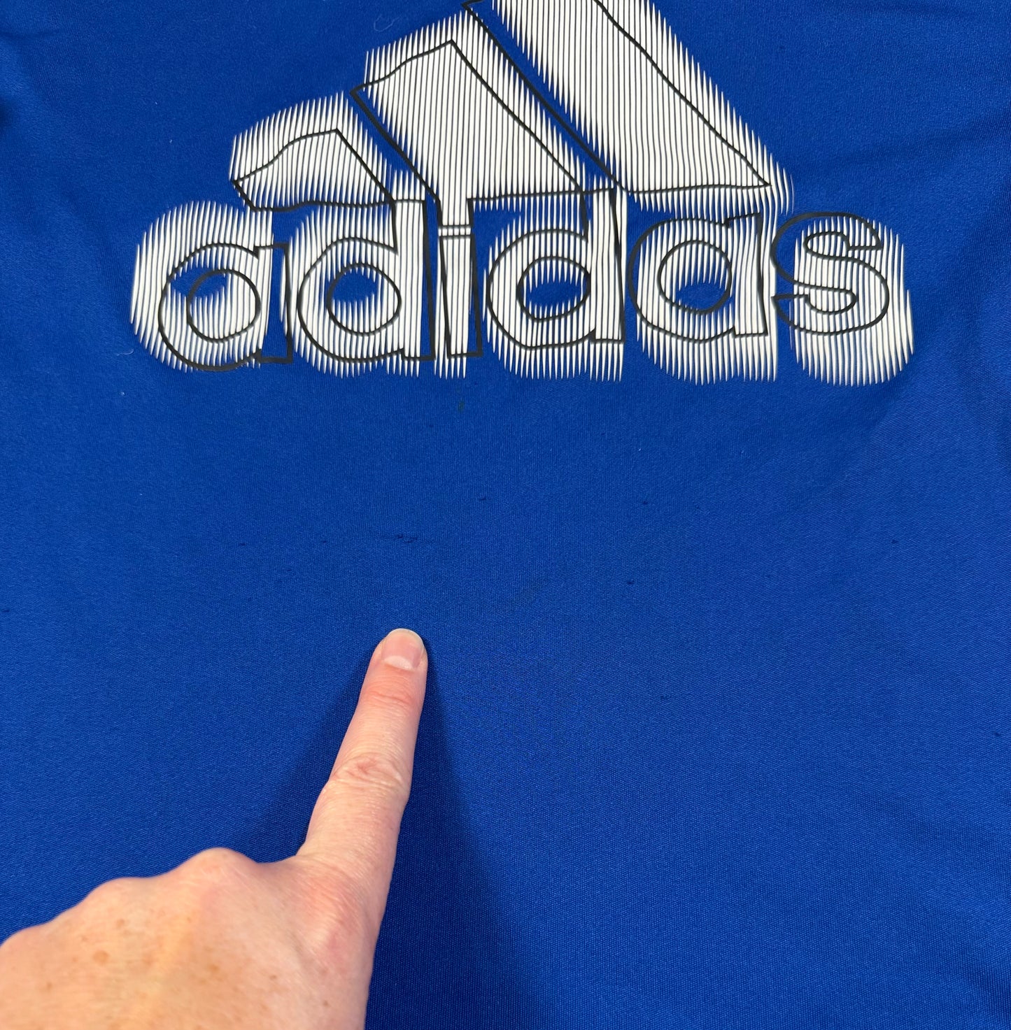 #180 Boys Small (8) Adidas Shirt Bundle- Blue and Gray Athletic Shirts and Red Cotton