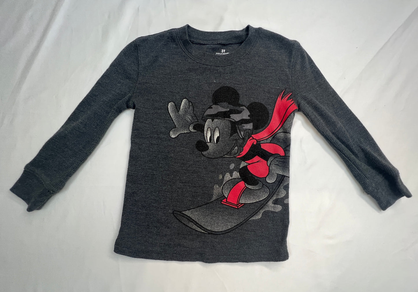 Disney 3T Mickey Mouse Long Sleeve Tee Shirt GUC