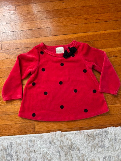 #127 First Impressions Velour Top Girls 12M