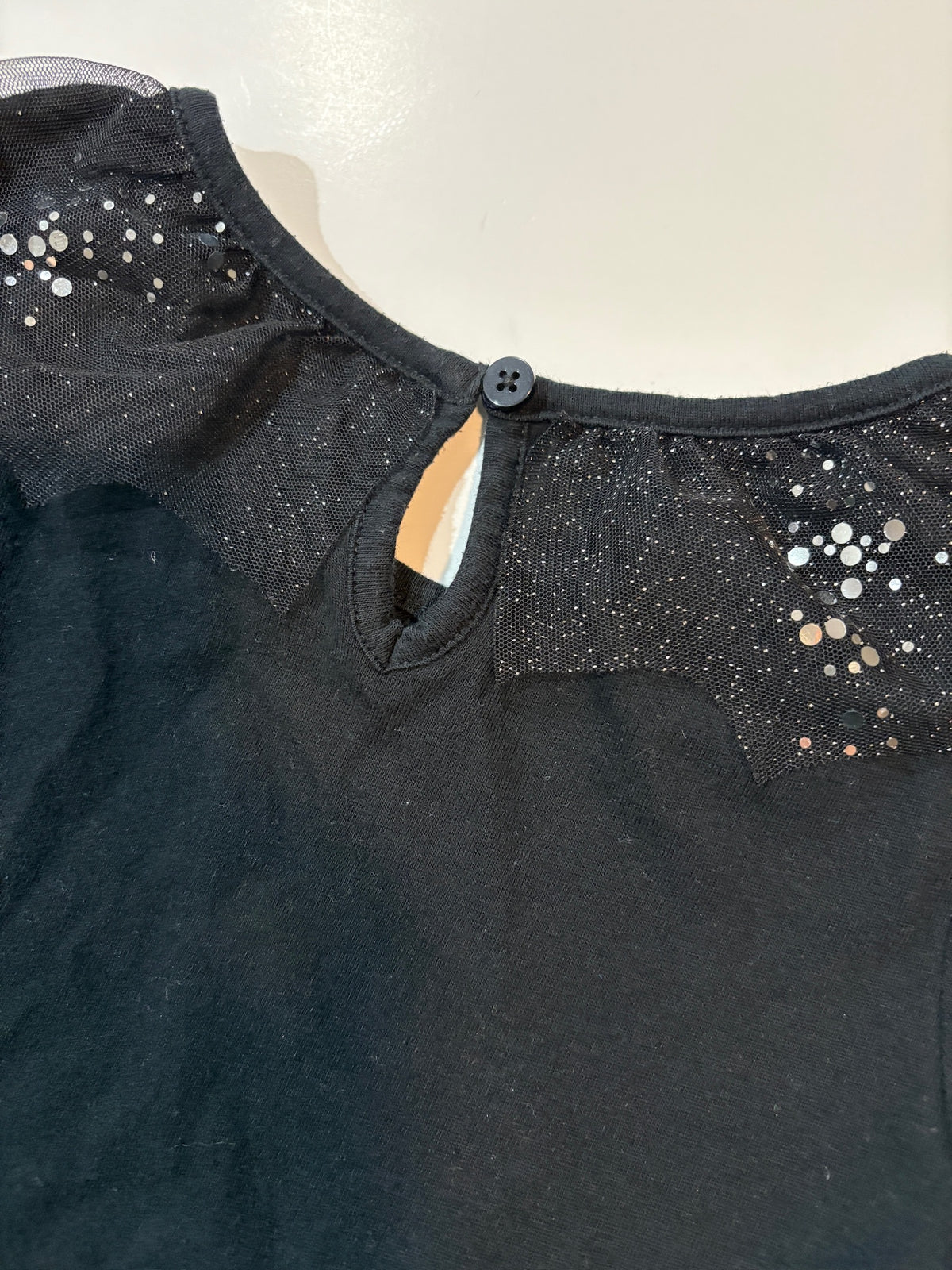 Seller #105 - Girls 7/8 Cat & Jack Black Sparkle Tulle Dress GUC - See photos