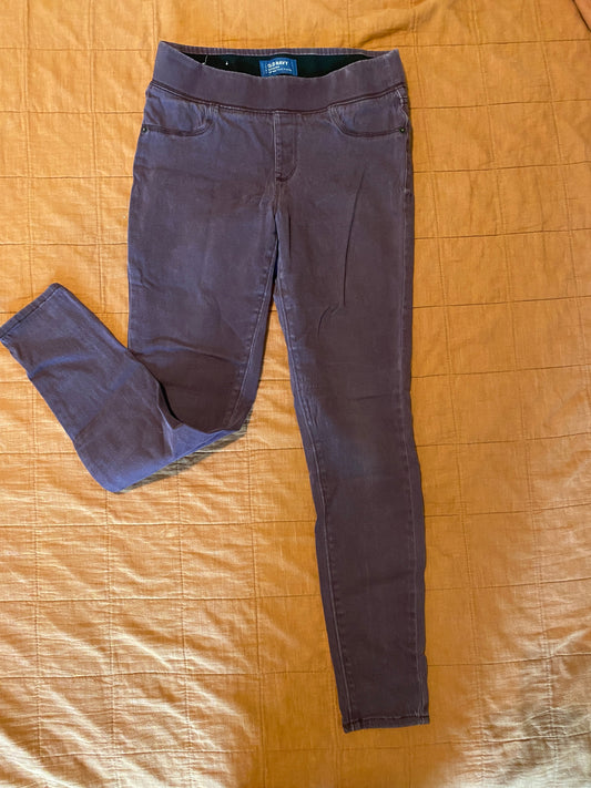 Seller #86-*REDUCED* Womens Old Navy Rockstar burgundy skinny stretch pants (size 4)