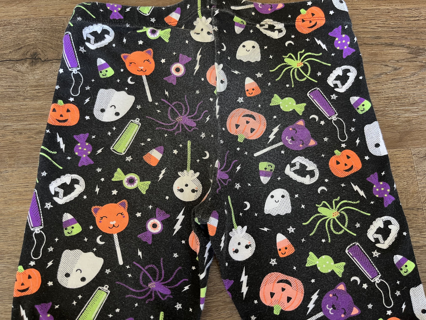 #124 Cat & Jack Halloween 2 Leggings Girls Size M 7/8