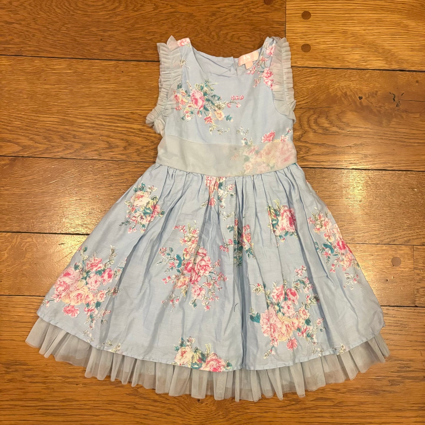 Seller 98 Girls 4T Mila and Emma Floral Tulle Dress
