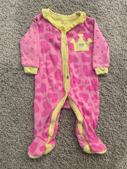 #187 Newborn Girls Petit Lem Sleep Pajama with Hat