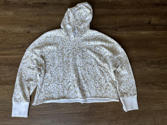 #124 Old Navy Animal Print Hooded Cropped Sweatshirt Girls M 8