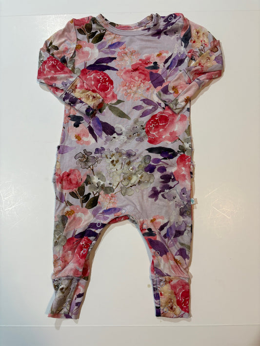 Seller #105 - Girls Size 9-12 Months Posh Peanut Floral Ruffle Romper VGUC
