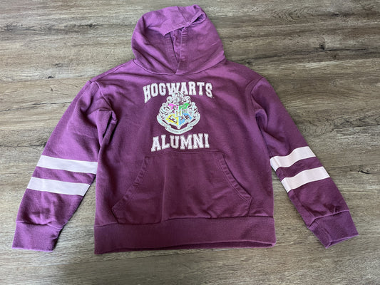 #124 VGUC Hogwarts Burgundy Hooded Sweatshirt Girls Size M 8