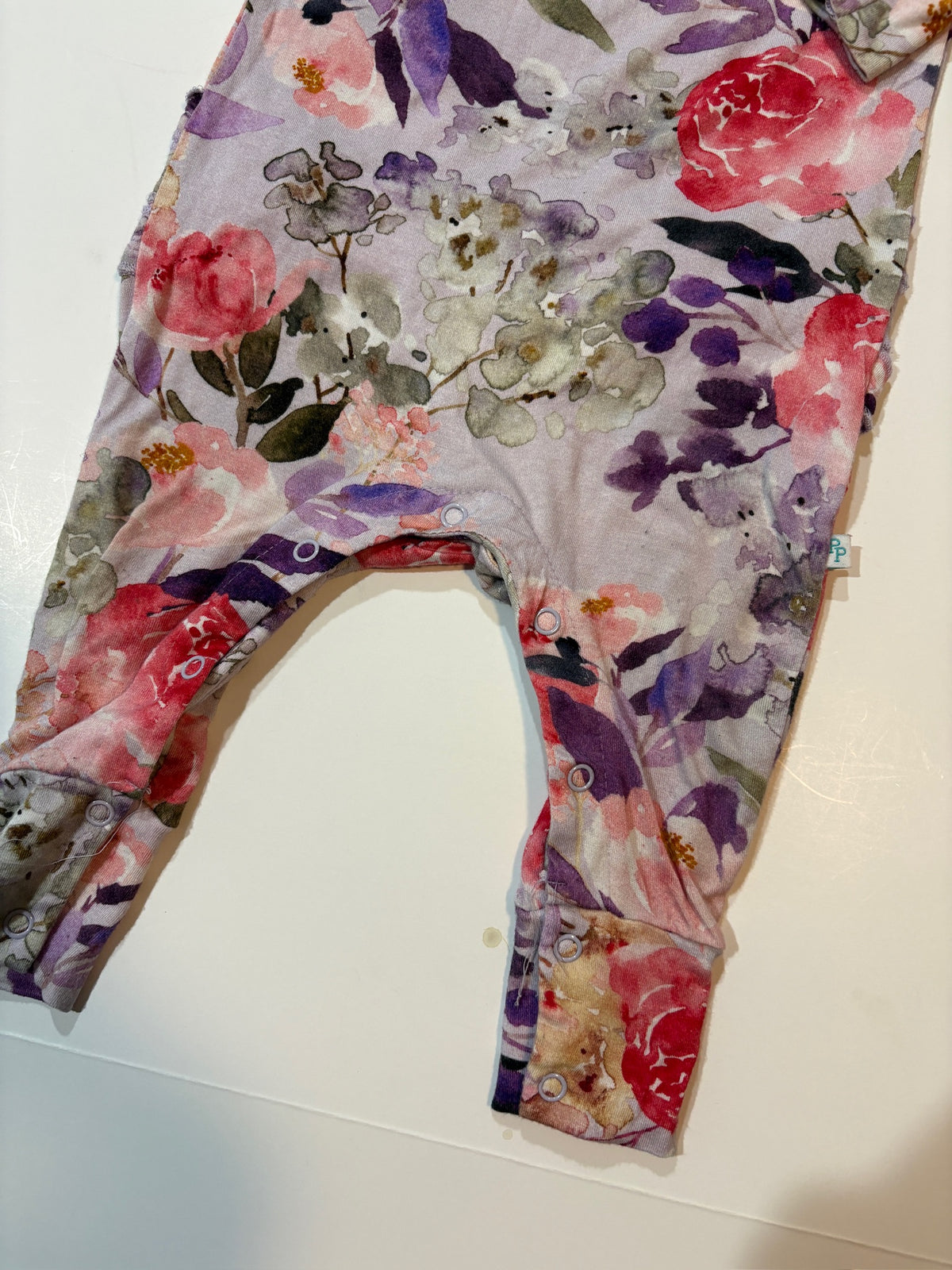 Seller #105 - Girls Size 9-12 Months Posh Peanut Floral Ruffle Romper VGUC