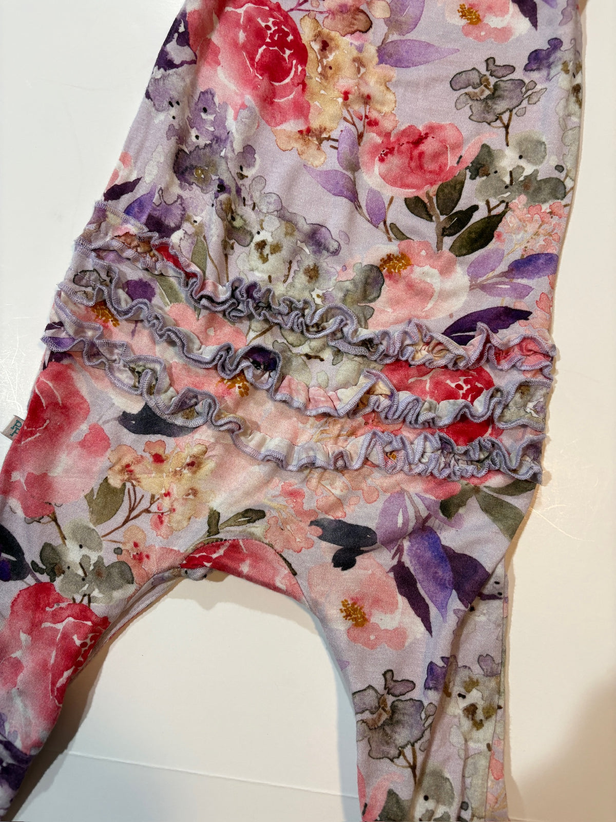 Seller #105 - Girls Size 9-12 Months Posh Peanut Floral Ruffle Romper VGUC