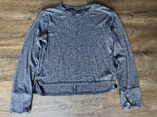 #124 EUC All In Motion Dark Gray Long Sleeve Shirt Girls Size M 8