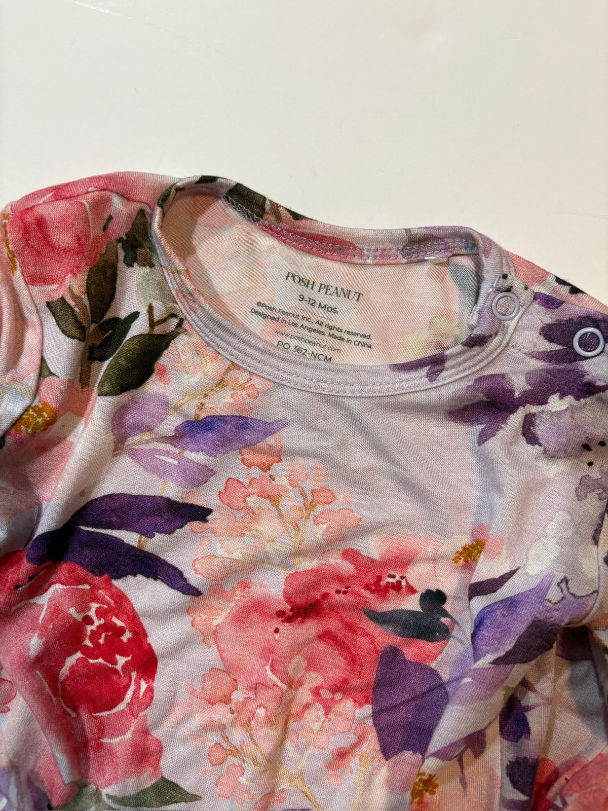 Seller #105 - Girls Size 9-12 Months Posh Peanut Floral Ruffle Romper VGUC