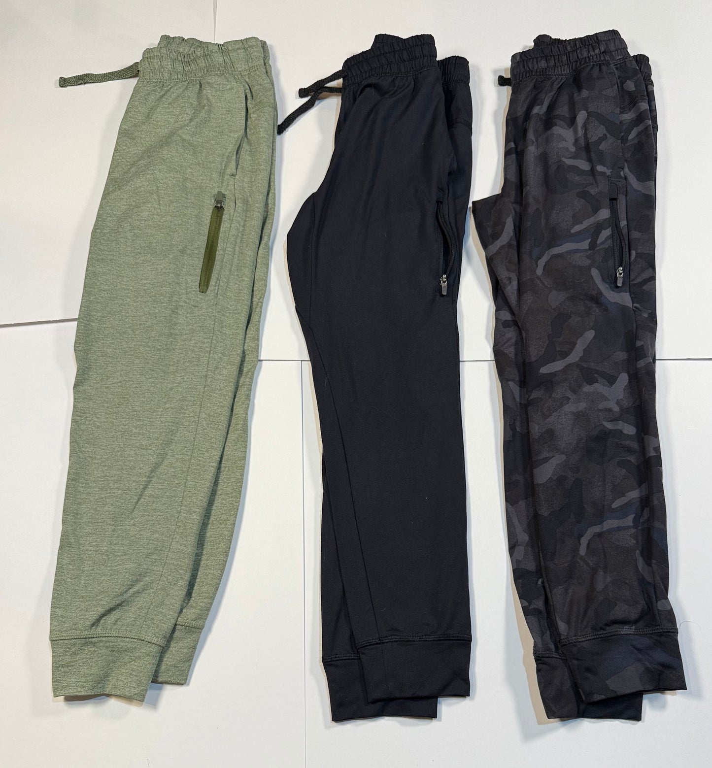 #180 Boys 8 All in Motion Jogger Bundle- Green, Black, Black Camo