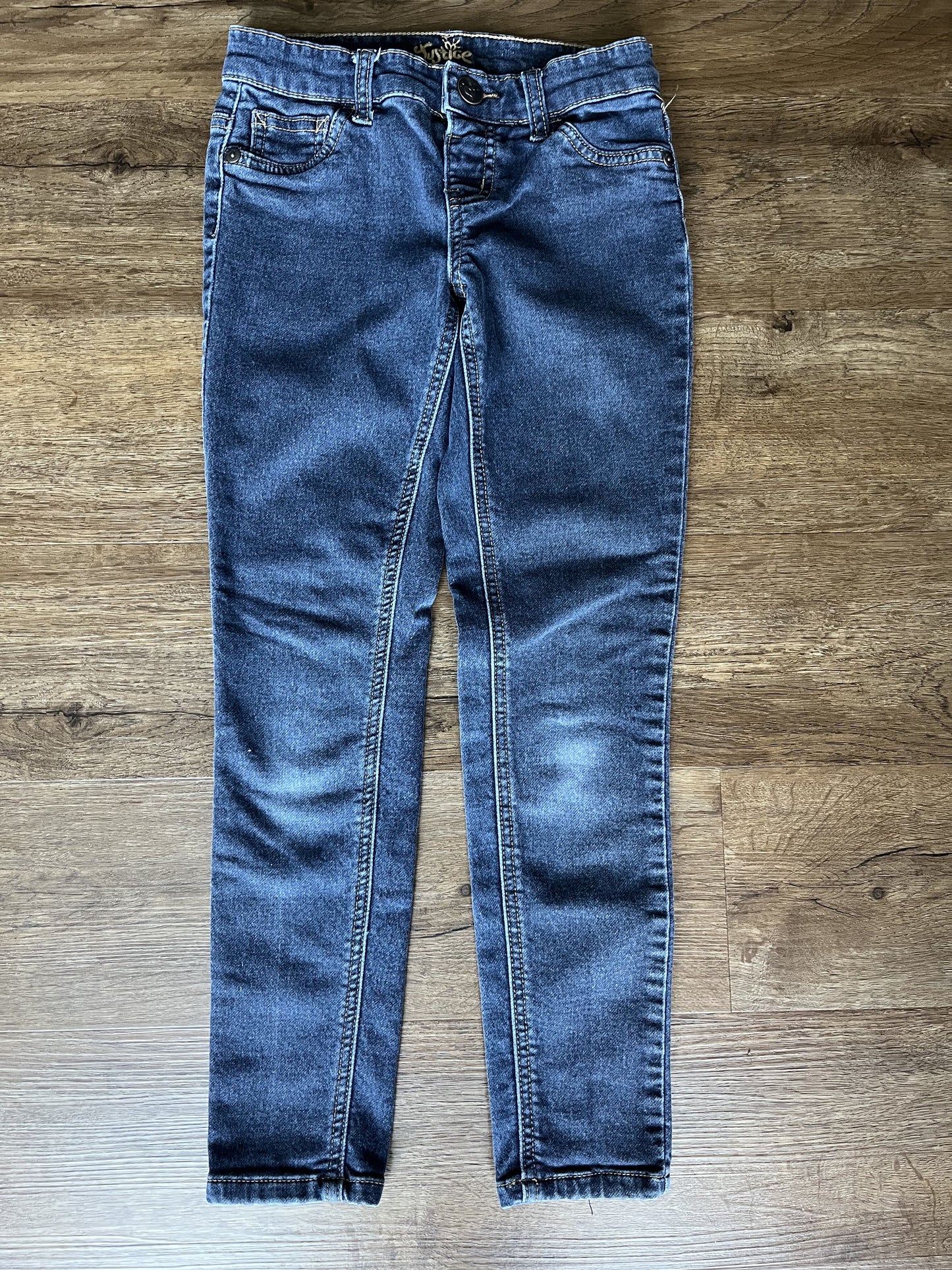 #124 Justice Dark Wash Girls Jeans Size 8