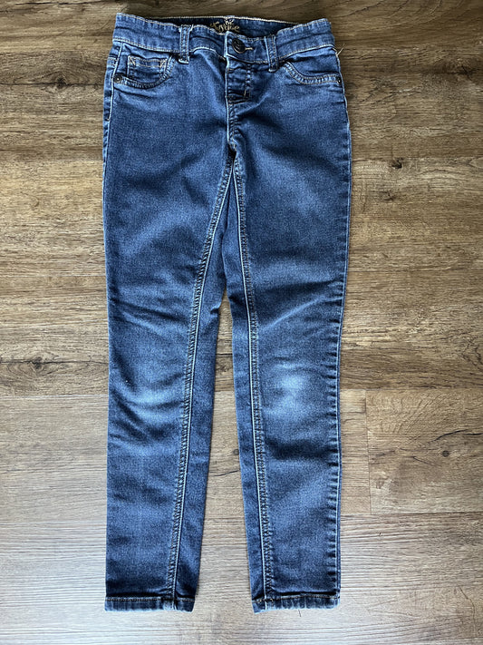 #124 Justice Dark Wash Girls Jeans Size 8