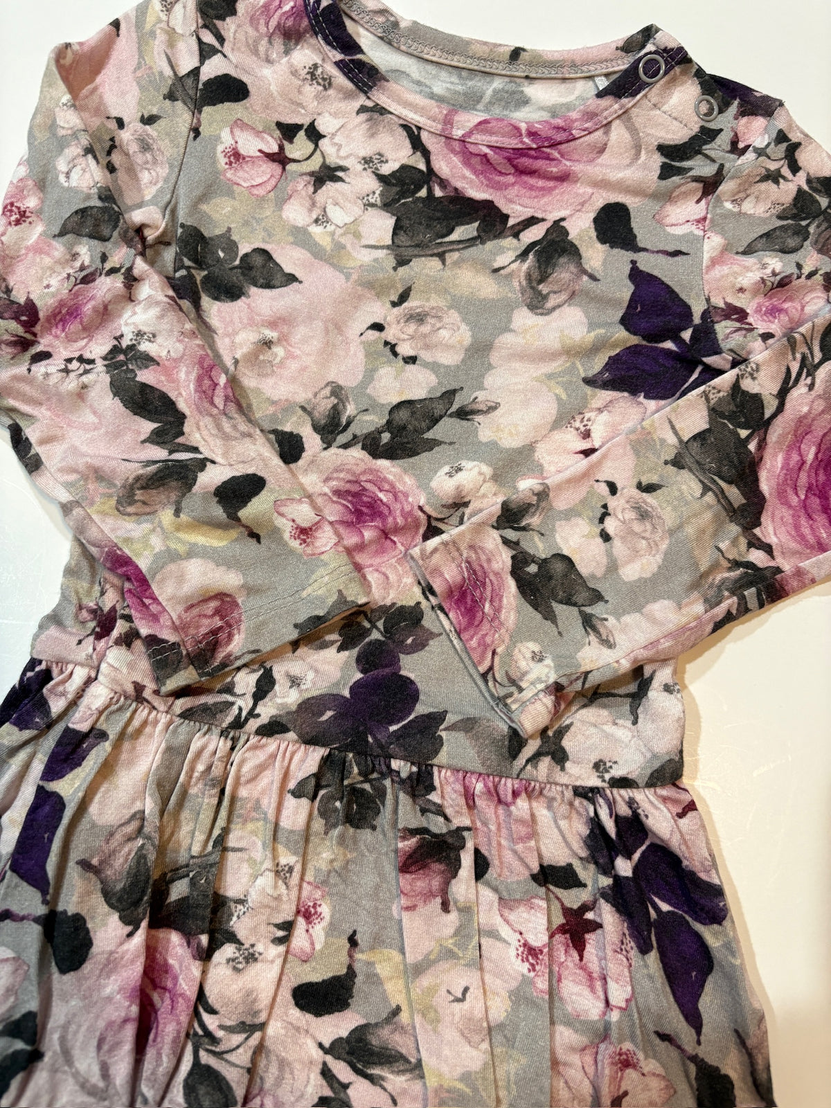 Seller #105 - Girls Size 12-18 Months Posh Peanut Floral Long Sleeve Twirl with Bodysuit VGUC