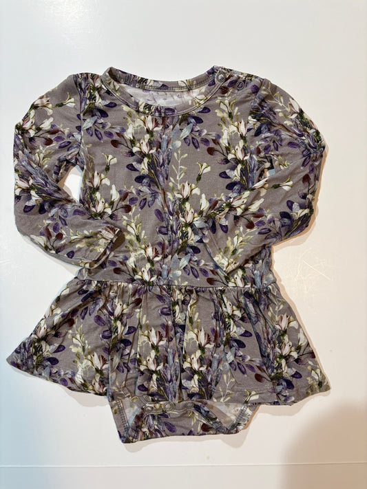 Seller #105 - Girls Size 6-12 Months Posh Peanut Floral Long Sleeve Twirl with Bodysuit VGUC