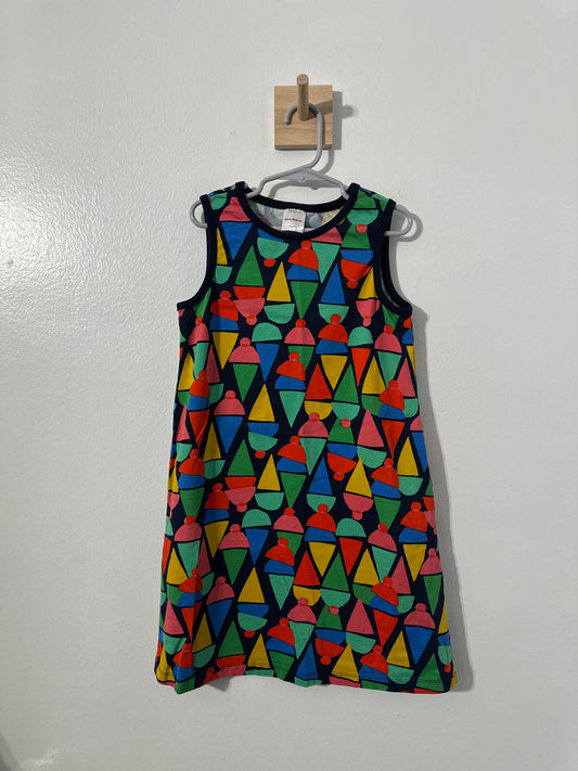#144 Hanna Andersson Sleeveless Tank Dress Ice Cream Cone Print Multi Color Size 8