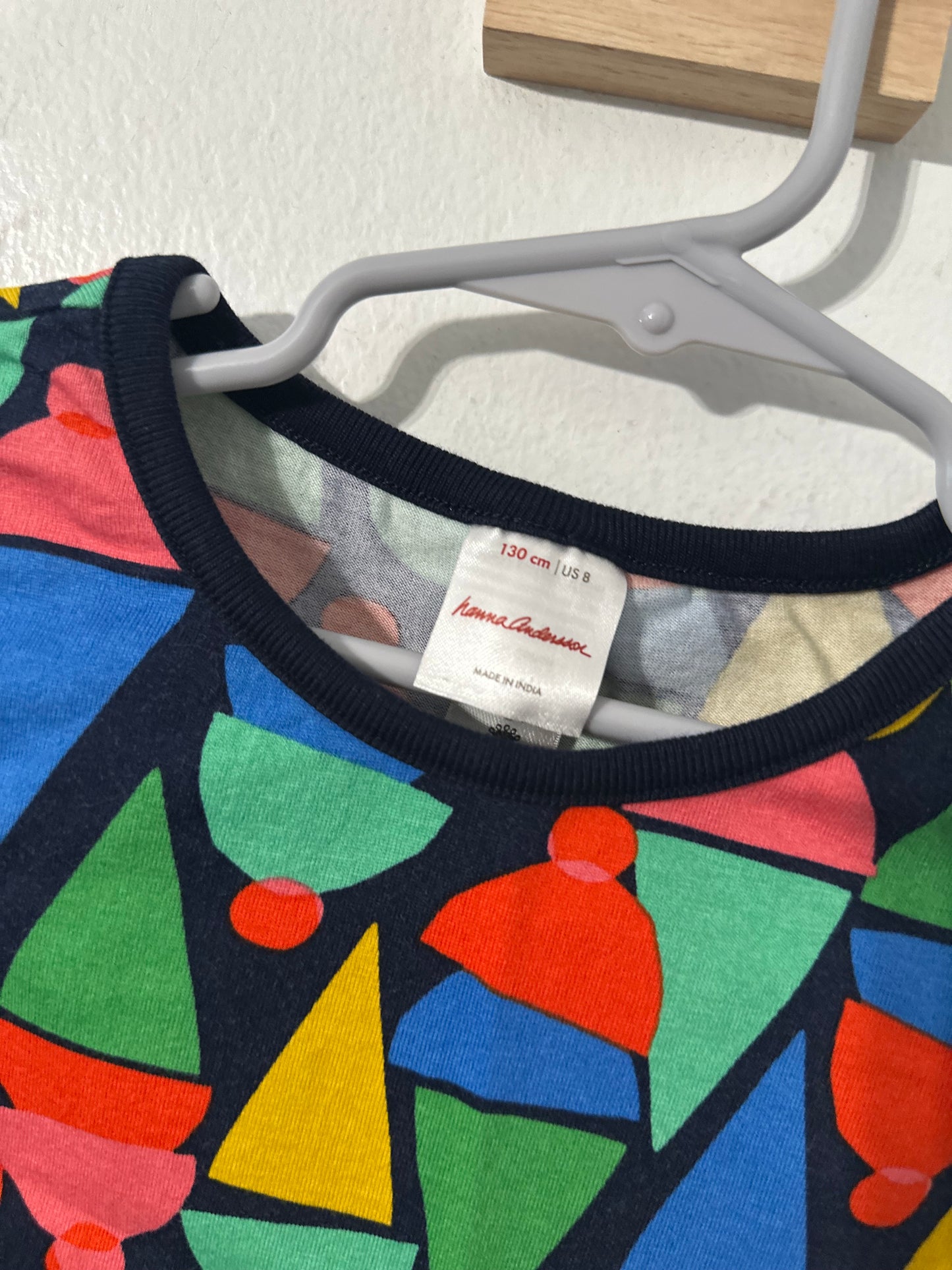 #144 Hanna Andersson Sleeveless Tank Dress Ice Cream Cone Print Multi Color Size 8