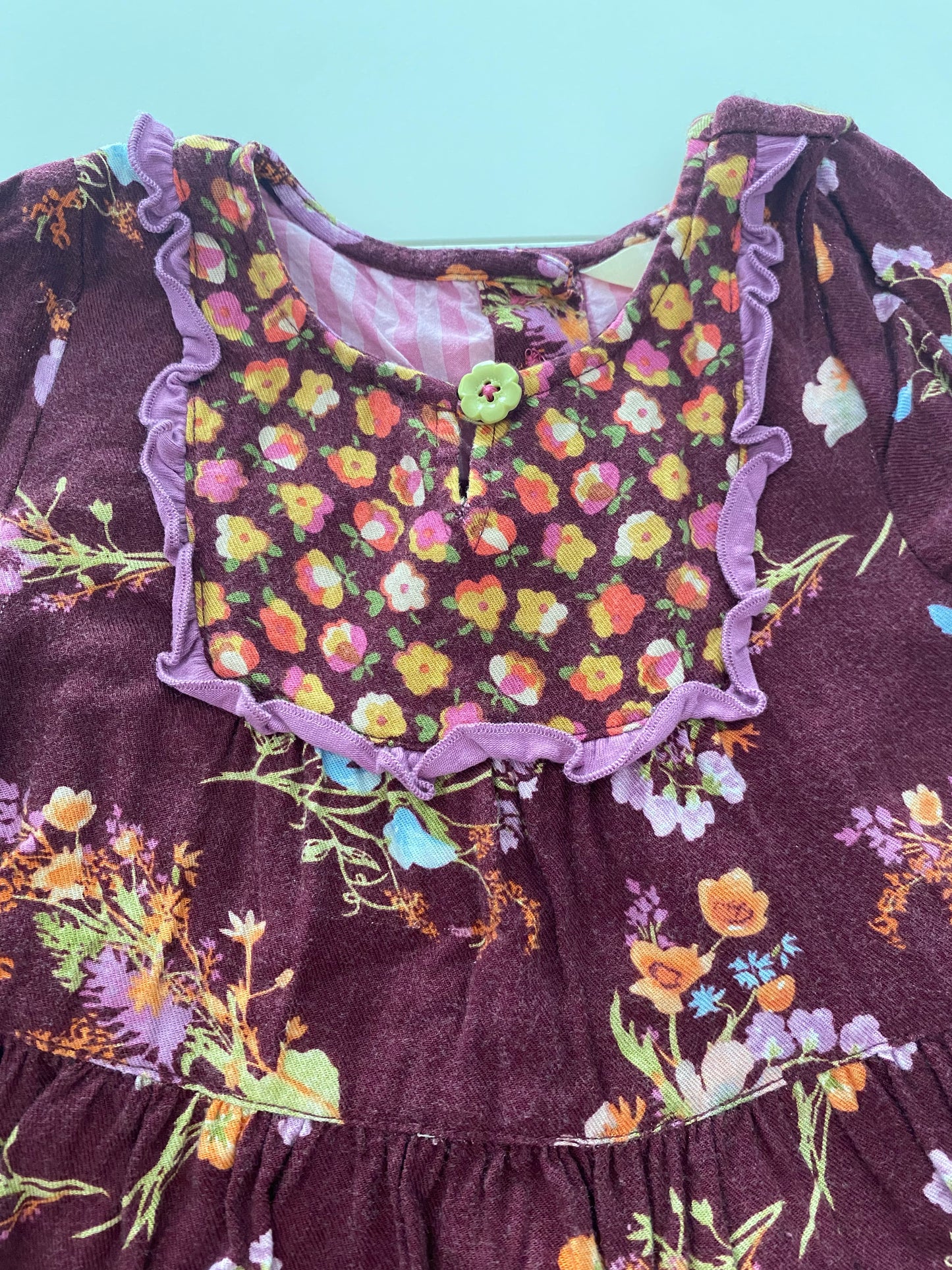 #117- Girls 2T, Matilda Jane Maroon Fall Dress, VGUC