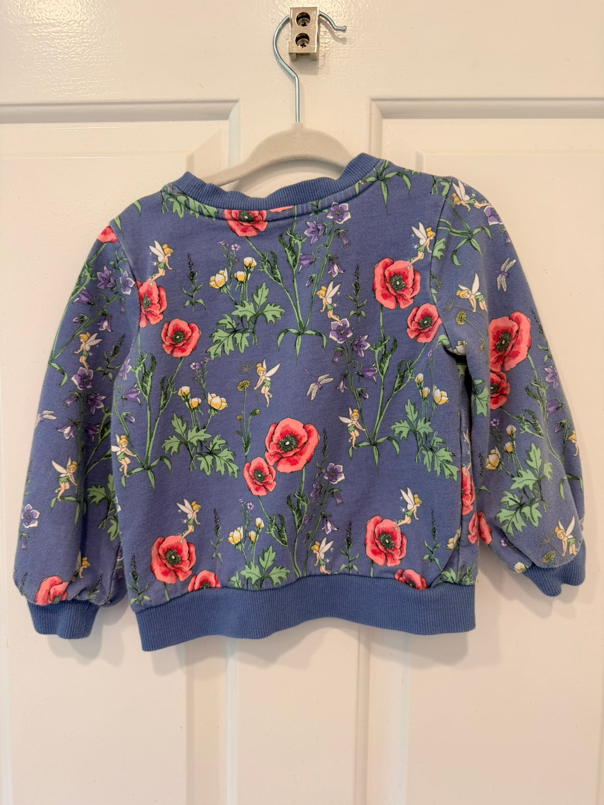 #85 Janie and Jack x Disney Tinkerbell Floral Sweater Pull Over, Girls 2T