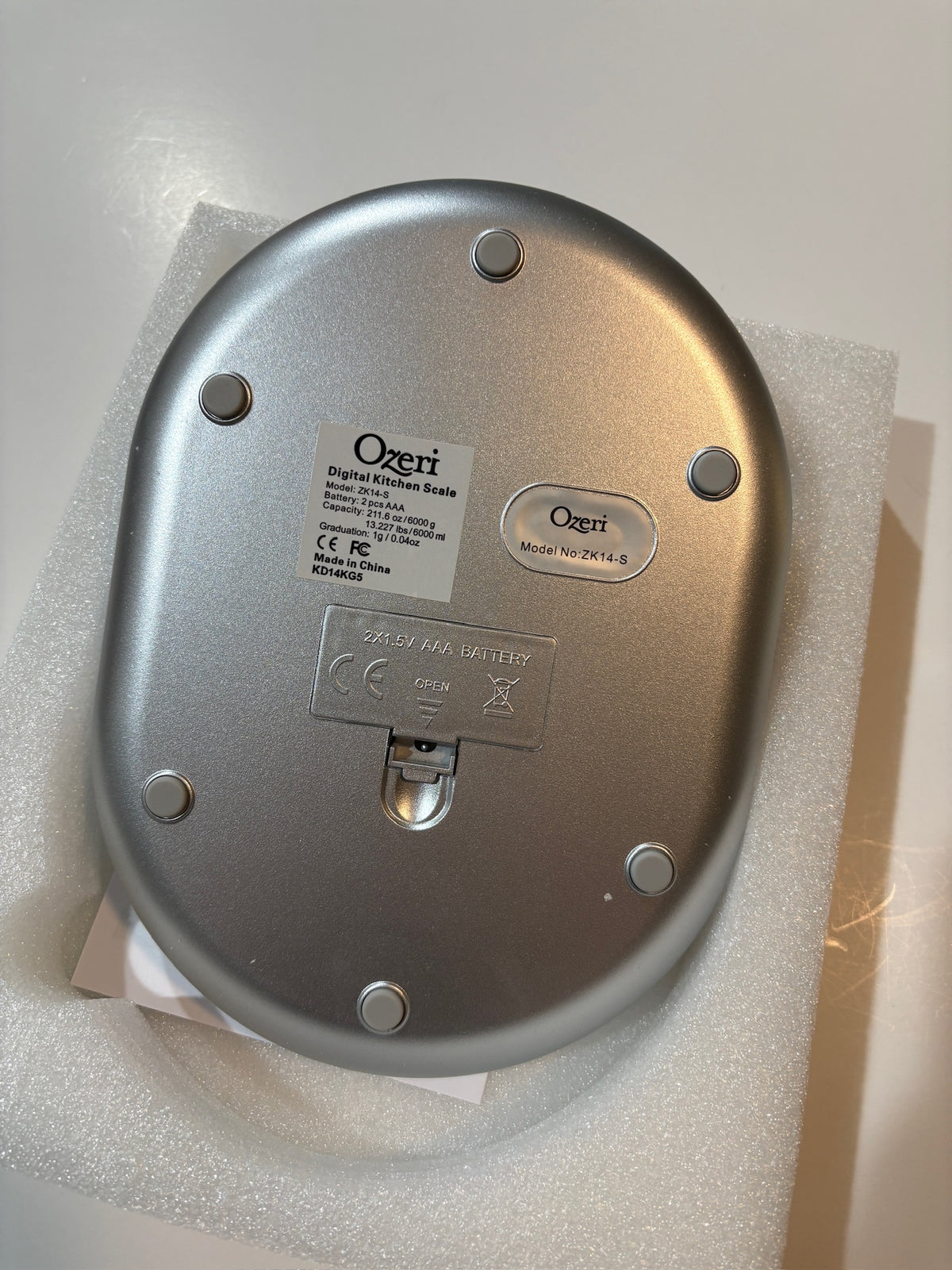 Seller #105 - Ozeri Kitchen Scale NEW -  SILVER