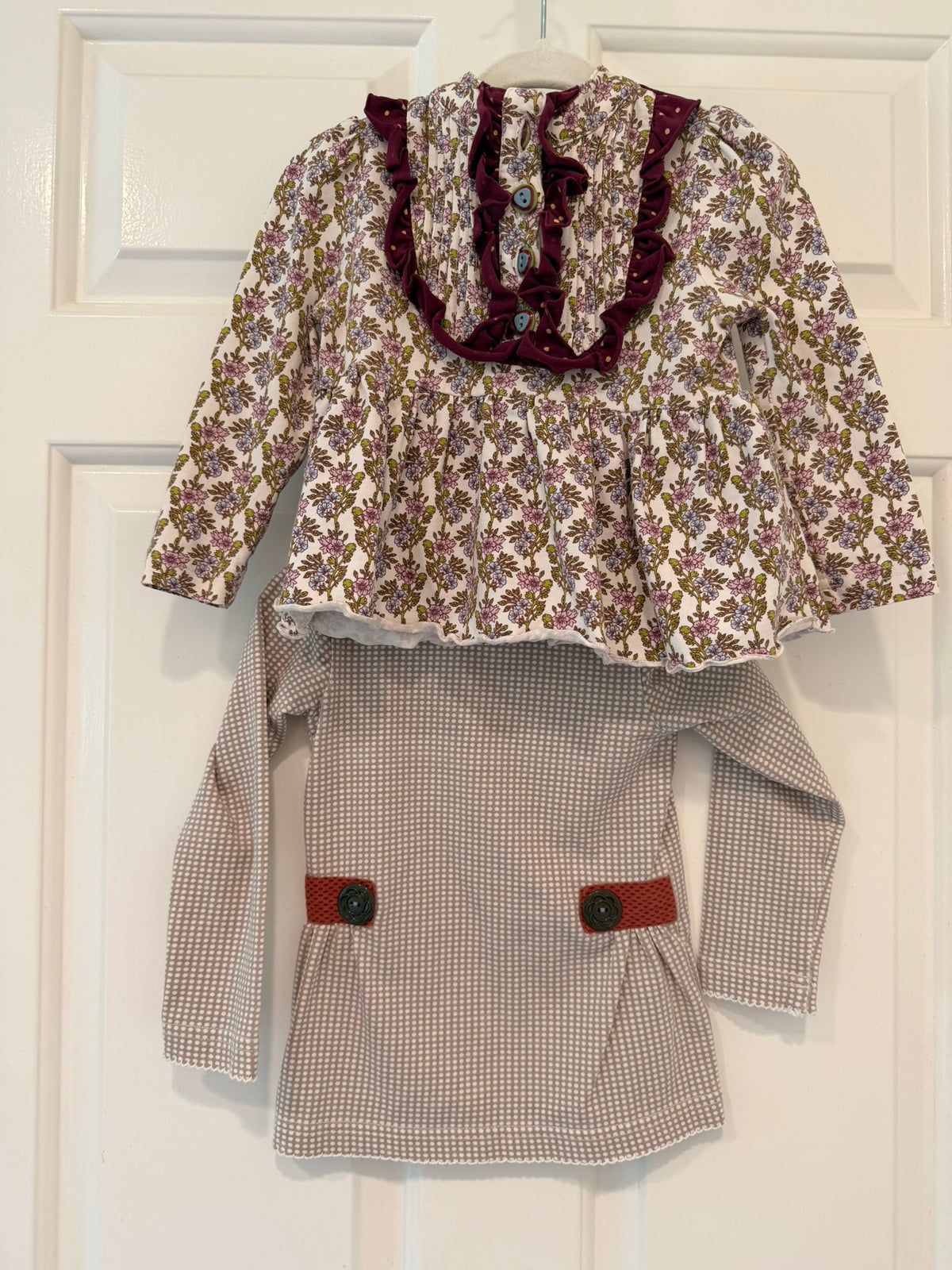 #85 Matilda Jane Long Sleeve Pair Shirts, Girls 12m