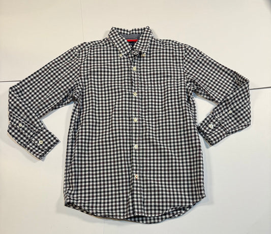#180 Boys M (8) Gap Kids Black and White Button Down