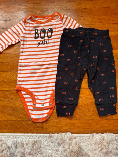 #127 Carters Halloween 2 Piece Set Girls 9M