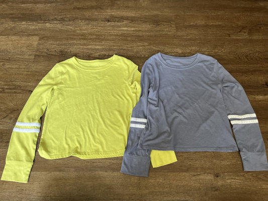 #124 VGUC SO Green/Yellow & Blue Favorite Boxy Tees Girls Size M 8