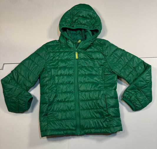 #180 Unisex Boys/Girls 8-9 Primary Green Puffer Jacket (1 of 2 available)