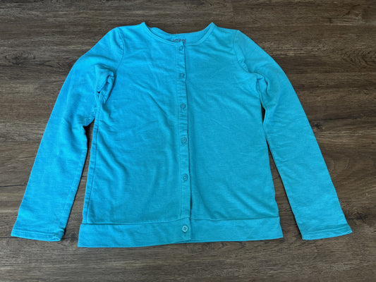#124 Jumping Beans Teal Cardigan Girls Size 8