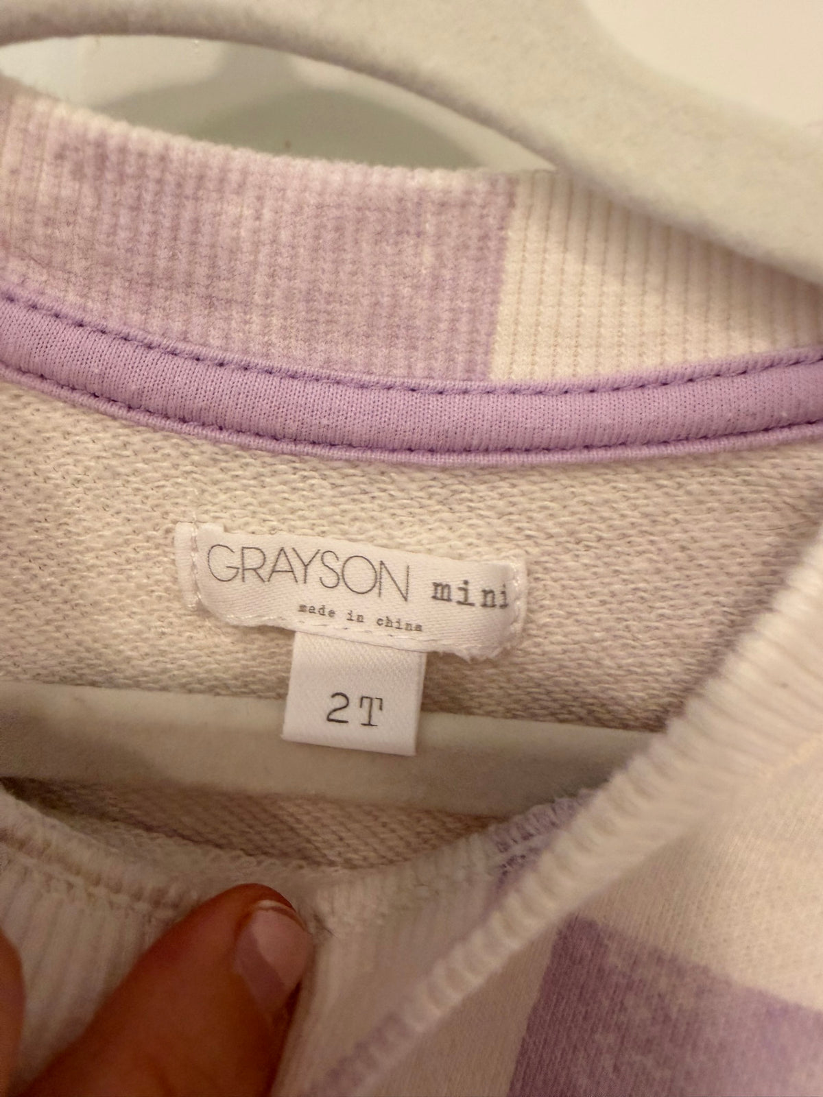 #85 Grayson Mini Set + Mom Shirt, Checkered Sweater and Tie Dye Joggers, Girls 18-2T
