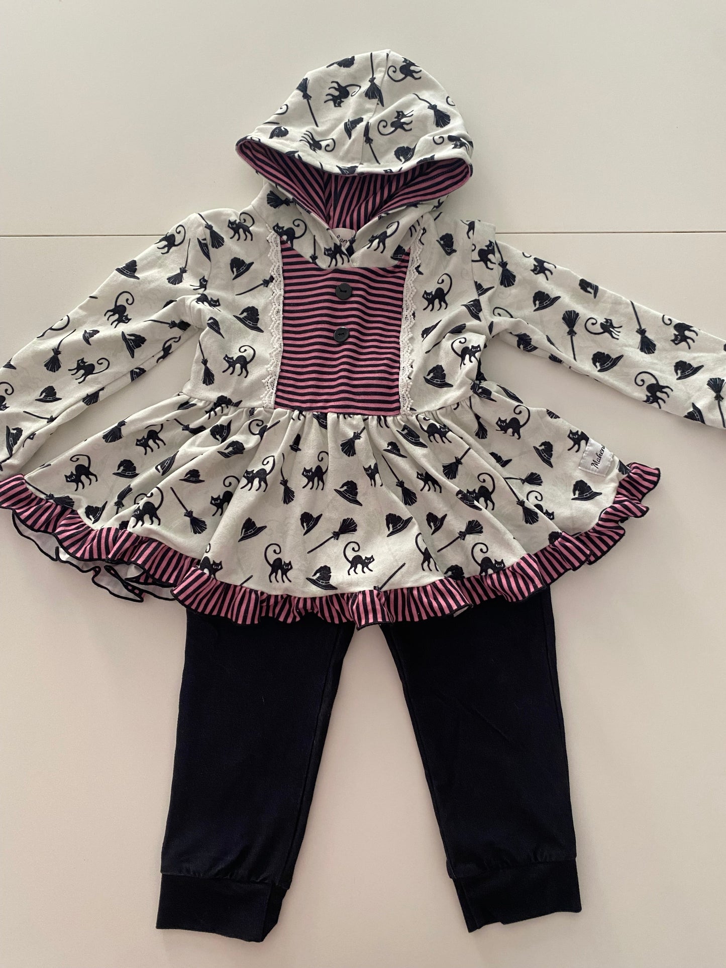 #117- Girls 2T, Makena Lane Halloween Tunic set, GUC,*reduced*