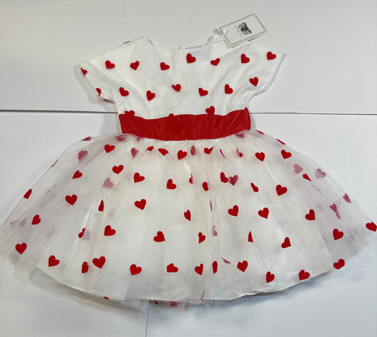 #180 Girls 5 NWT Only Little Once Velvet Heart Tulle Dress