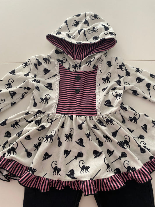 #117- Girls 2T, Makena Lane Halloween Tunic set, GUC,*reduced*