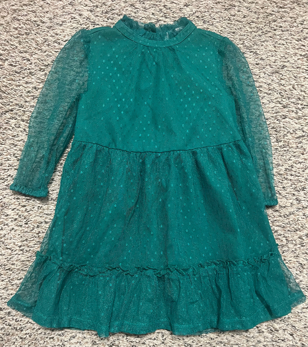 Seller #184 Girls 2T holiday/ Christmas green dress vGUC