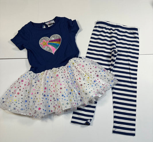 #180 Girls 5 Counting Daisies Star 2 piece Set (1 of 2 available)