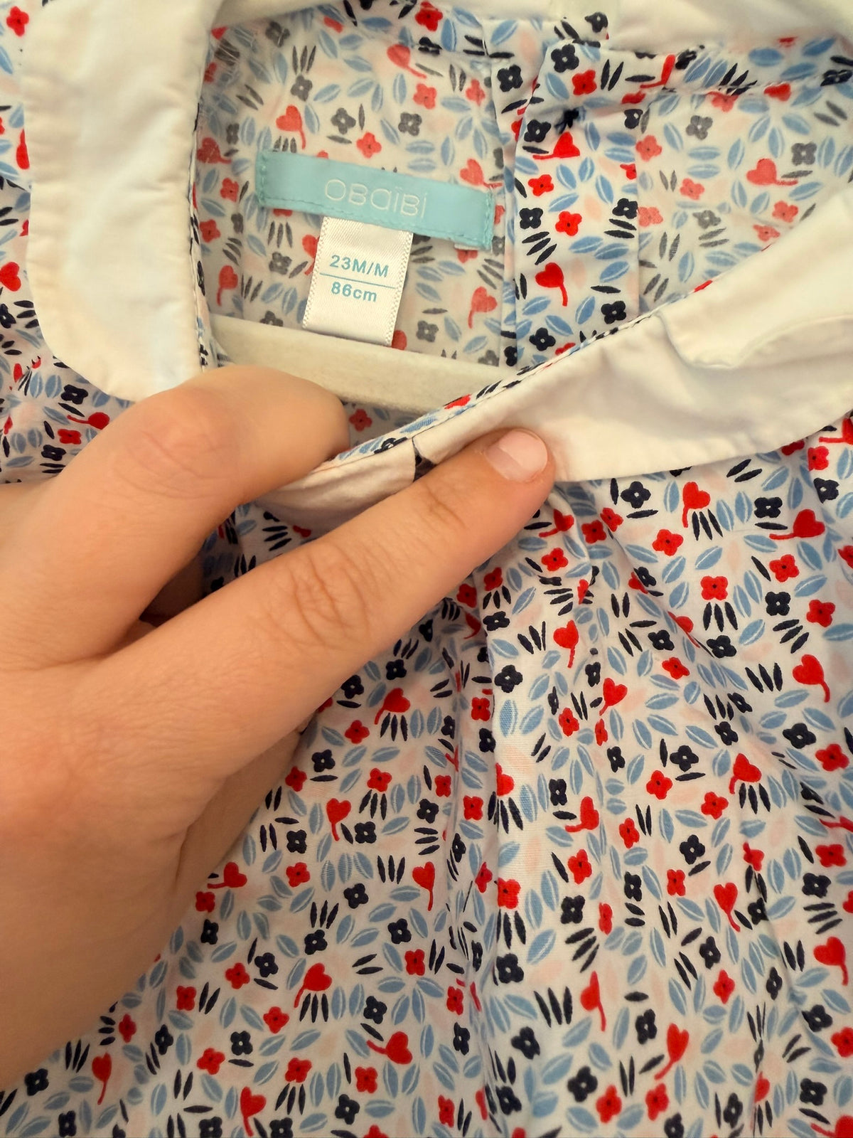 #85 Janie and Jack + Obaibi Blue Dress Shirts, Girls 18-24m