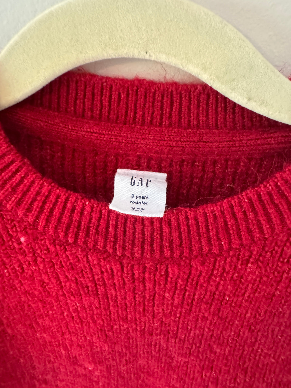 #127 Gap Red Sweater Dress Girls 3T