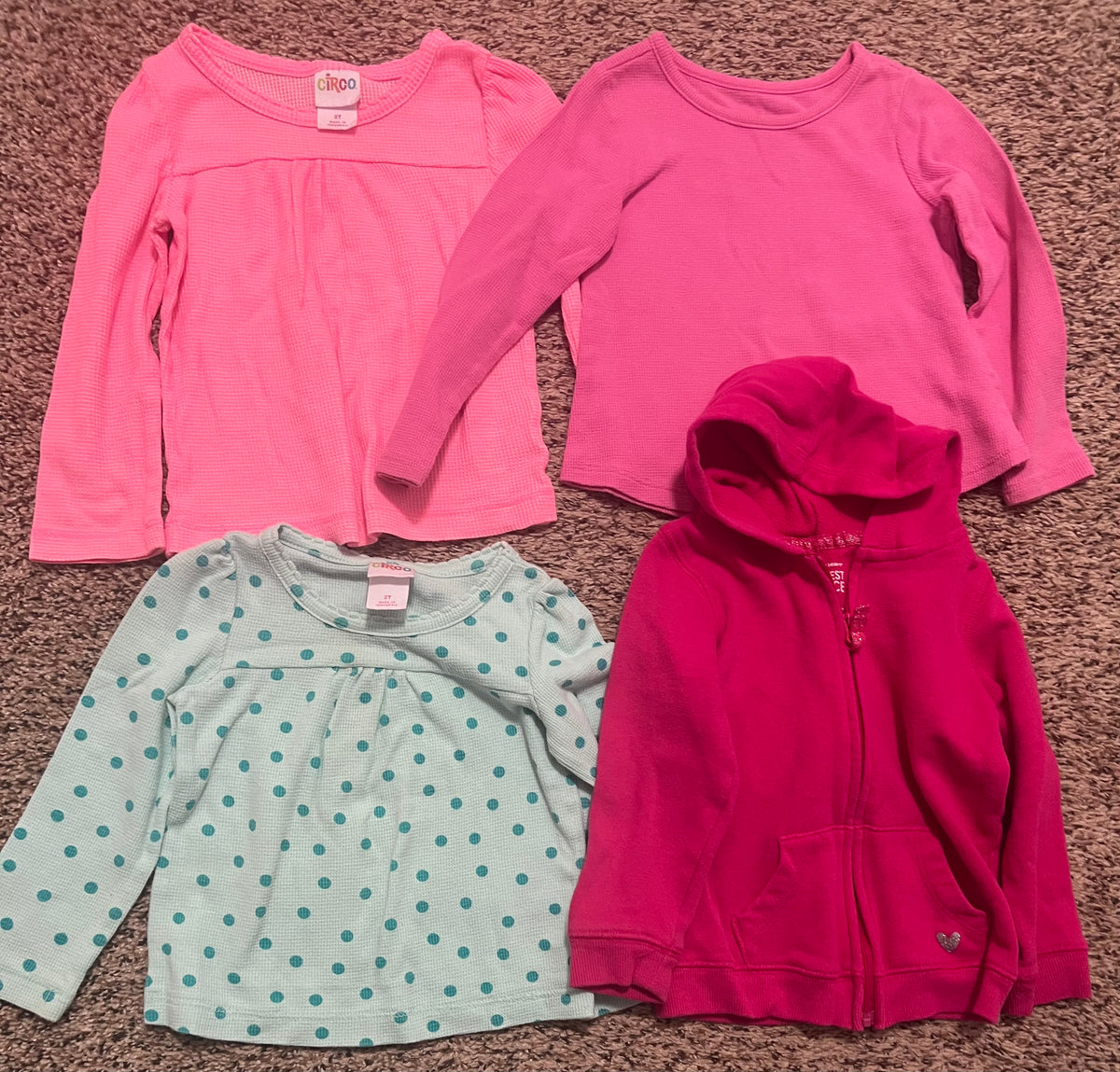 Seller #184 Girls 2T shirts and softest zip up pink hoodie