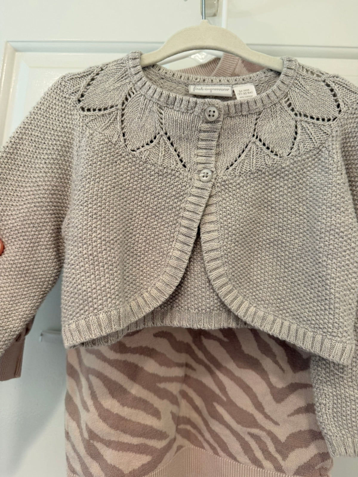 #85 Baby Gap Mixed Lot of Neutrals Sweater Dress, Sweater and Flare Leggings, Girls 24m/2T