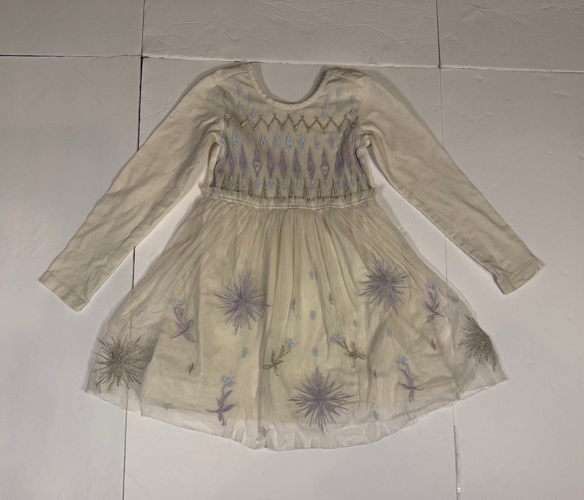 #141 Girls 5 (110) Hanna Andersson Frozen Tulle Dress