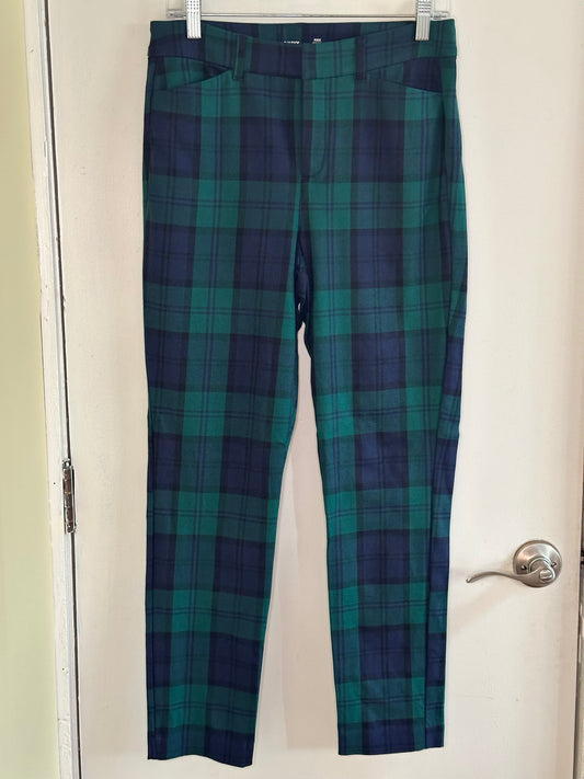 #186 NWT Old Navy Pixie High-Rise Blackwatch Plaid Pants - Women's 8