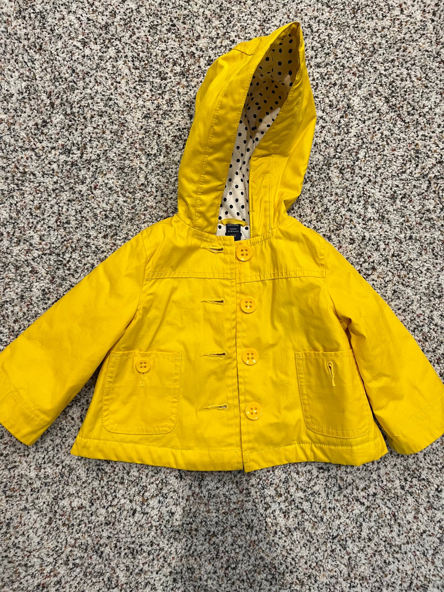 Baby Gap Rain Jacket, SZ 12-18 months