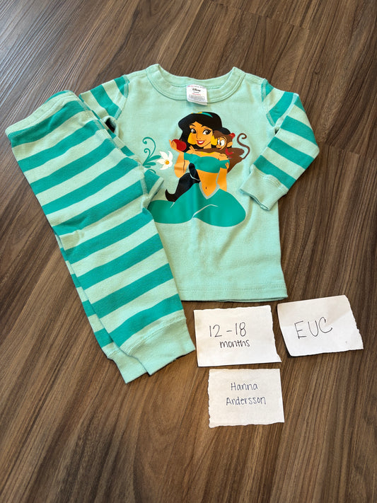 #138 - 12-18 Mo - EUC Hanna Andersson - Jasmine PJs - PU 45236